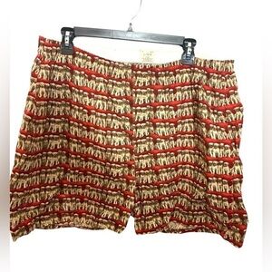 J.Crew Puppy Dogs Print Labrador Boxers Brief Briefs Shorts Red Beige Size 40-42